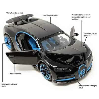 Bugatti Chiiron - Diecast Metal Car - Scale 1:32