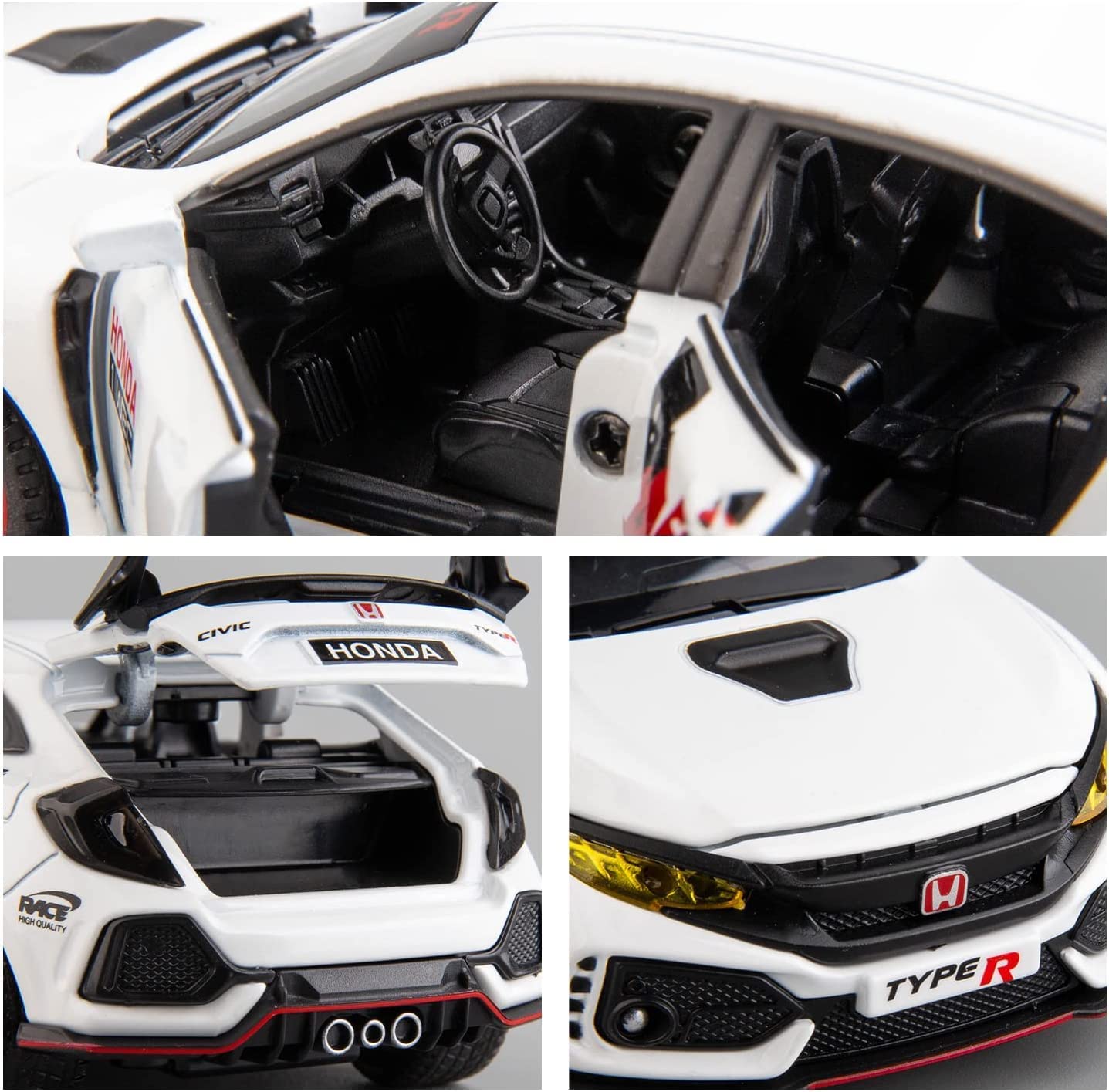 HONDA CIVIC TYPE-R- Diecast Metal Car - Scale 1:32