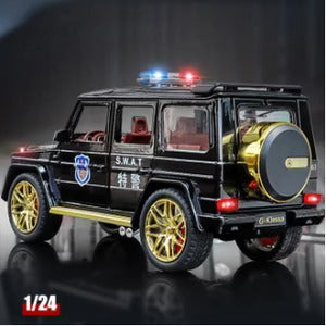G Wagon Police Jeep - Diecast Metal Car - Scale 1:24/1:32