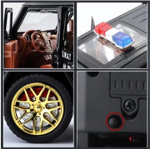 G Wagon Police Jeep - Diecast Metal Car - Scale 1:24/1:32