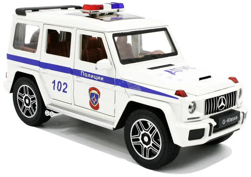 G Wagon Police Jeep - Diecast Metal Car - Scale 1:24/1:32