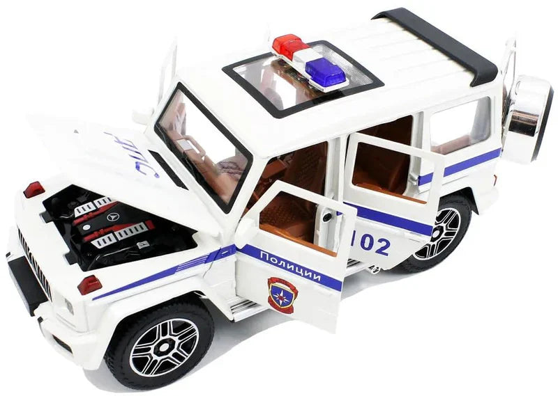 G Wagon Police Jeep - Diecast Metal Car - Scale 1:24/1:32