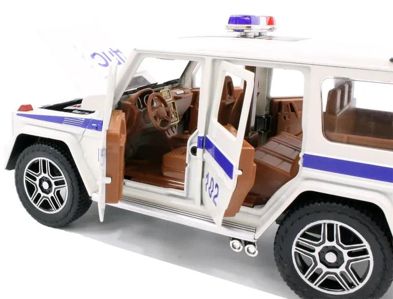 G Wagon Police Jeep - Diecast Metal Car - Scale 1:24/1:32