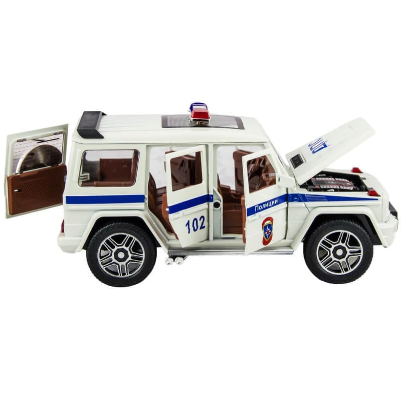 G Wagon Police Jeep - Diecast Metal Car - Scale 1:24/1:32