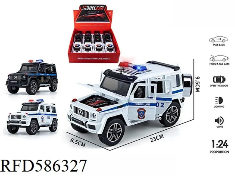 G Wagon Police Jeep - Diecast Metal Car - Scale 1:24/1:32