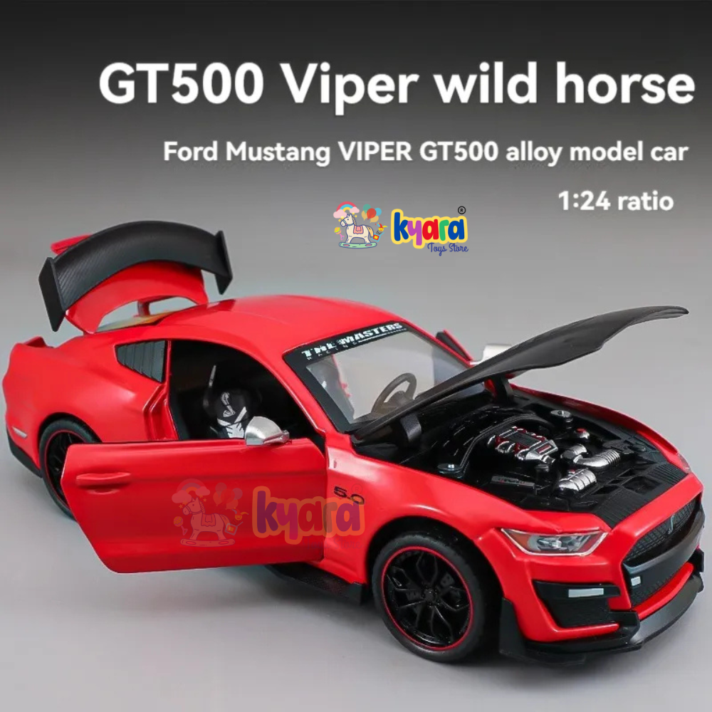 Ford Mustang Viper Gt500 - Diecast Metal Car - Scale 1:24