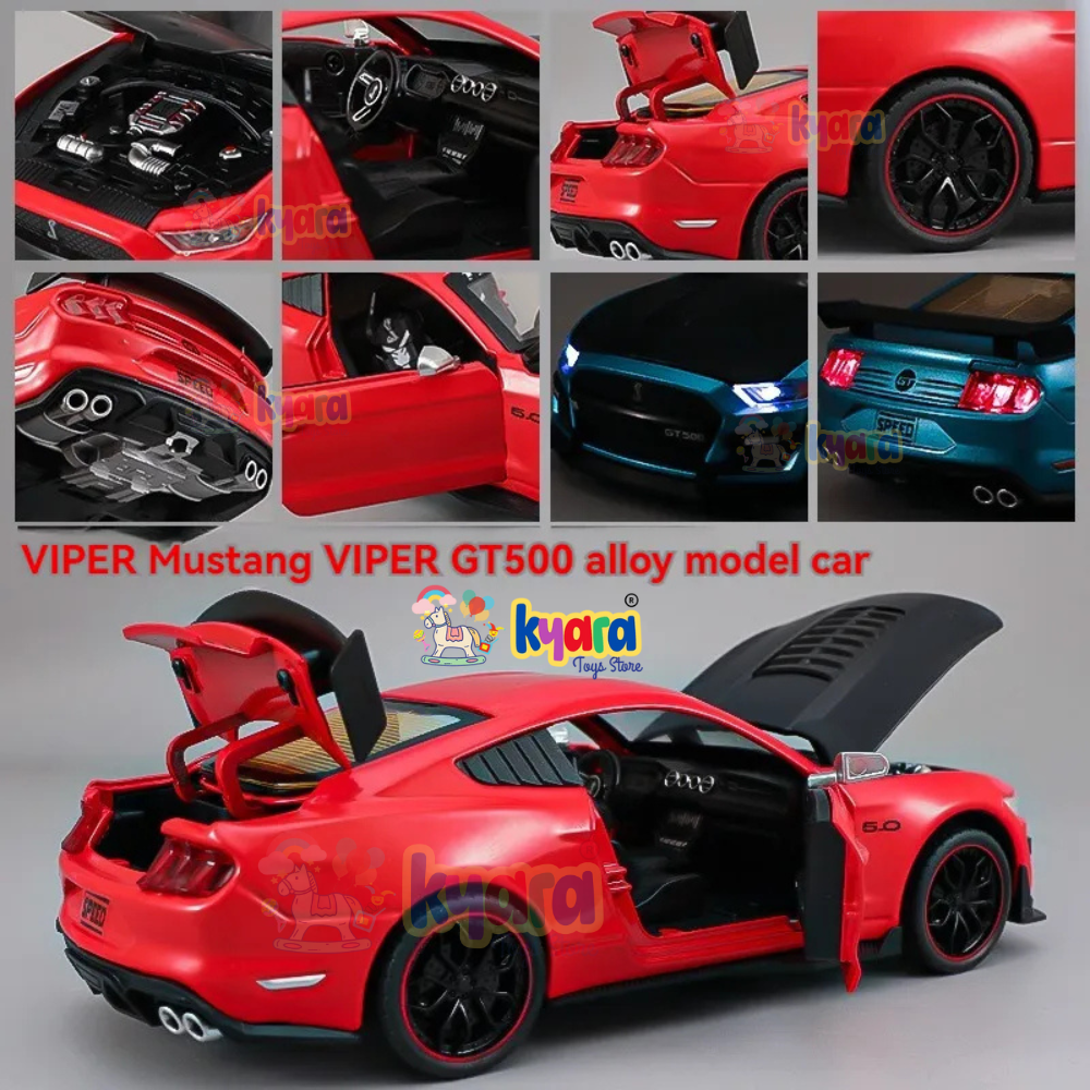 Ford Mustang Viper Gt500 - Diecast Metal Car - Scale 1:24