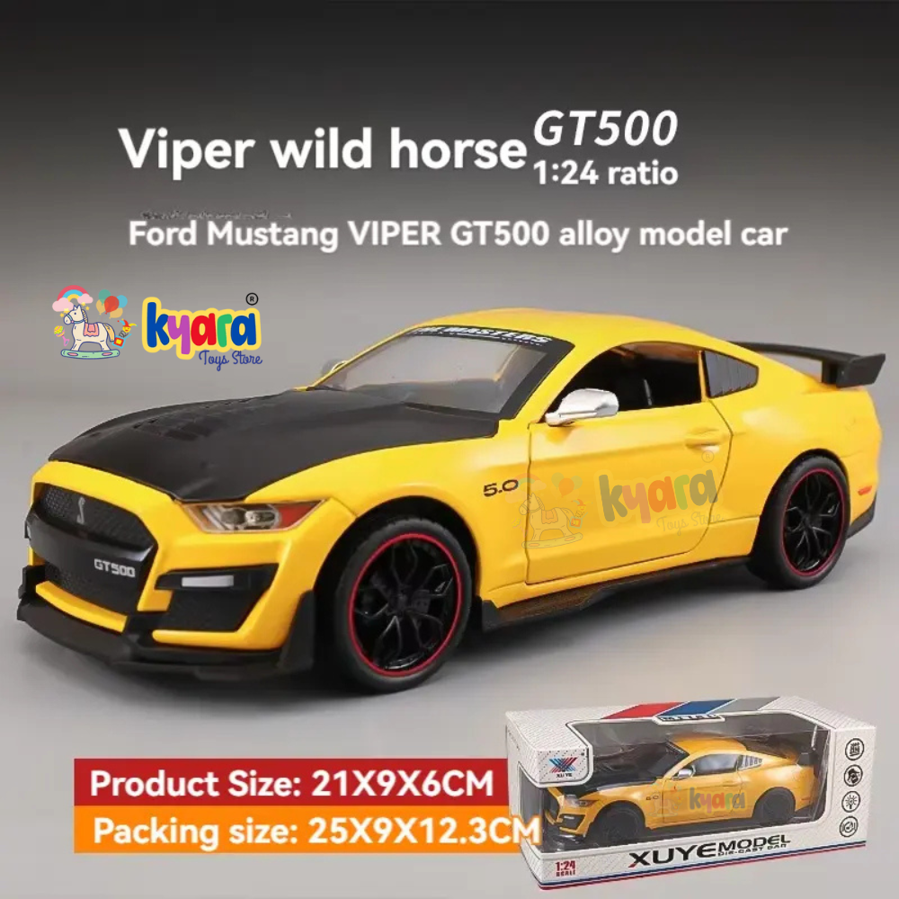 Ford Mustang Viper Gt500 - Diecast Metal Car - Scale 1:24