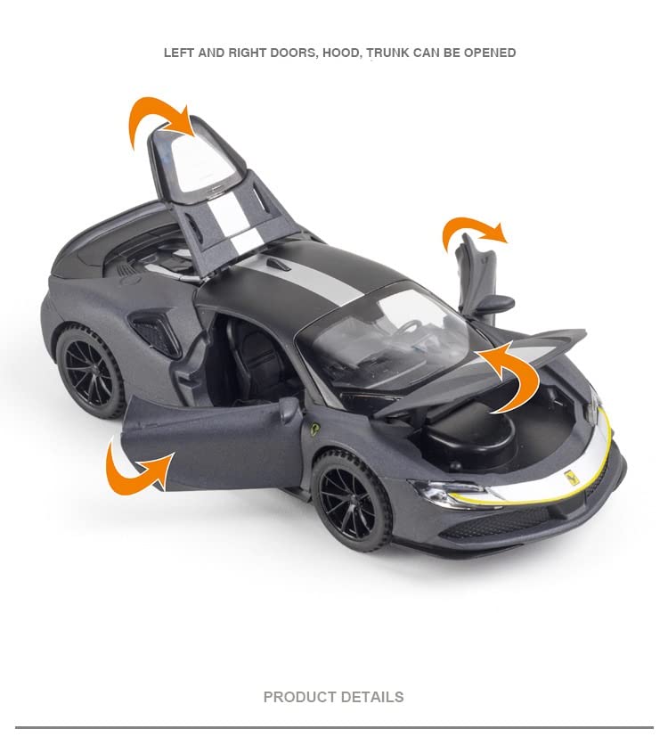 Ferrari Sf90- Diecast Metal Car - Scale 1:24/1:32