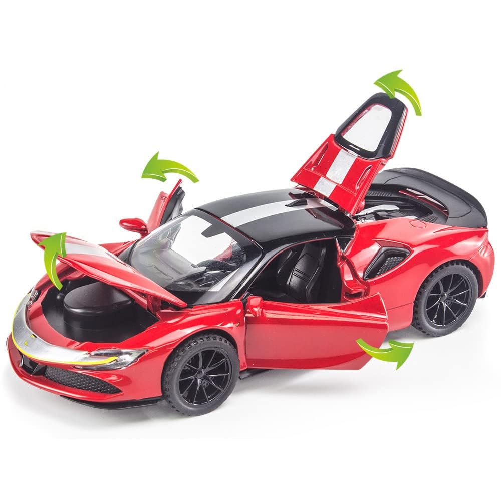 Ferrari Sf90- Diecast Metal Car - Scale 1:24/1:32