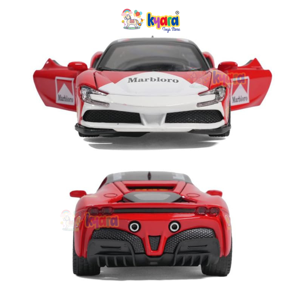 Ferrari SF90 Marlboro Race - Diecast Metal Car - Scale 1:32