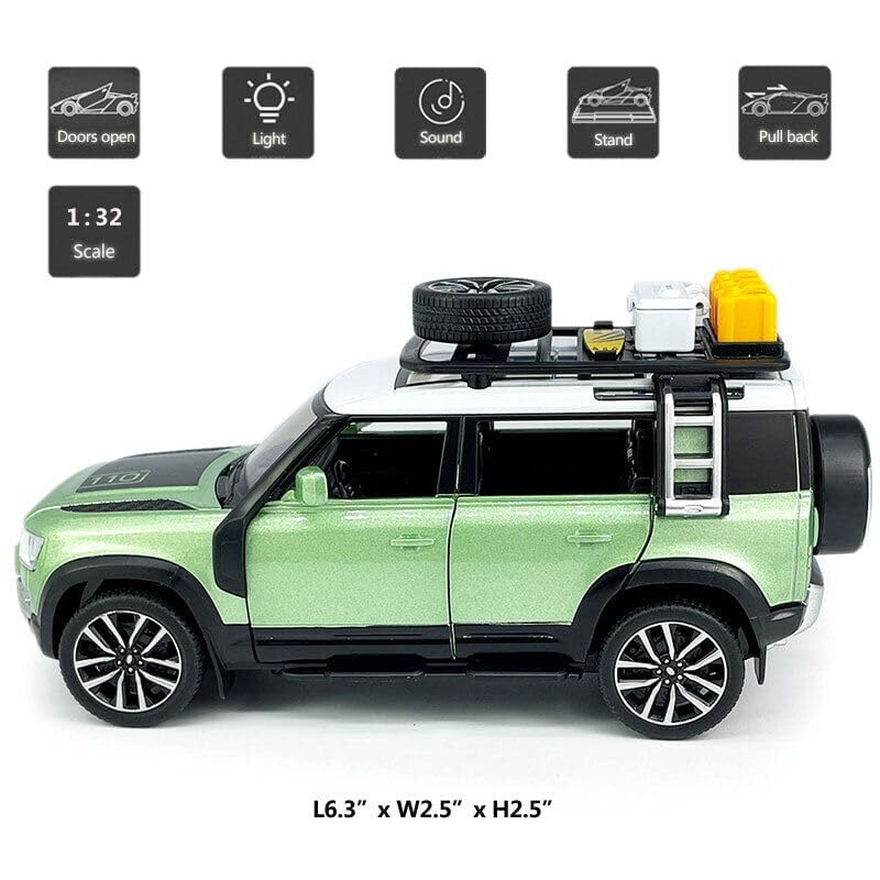 Defender Camping - Diecast Metal Car - Scale 1:24