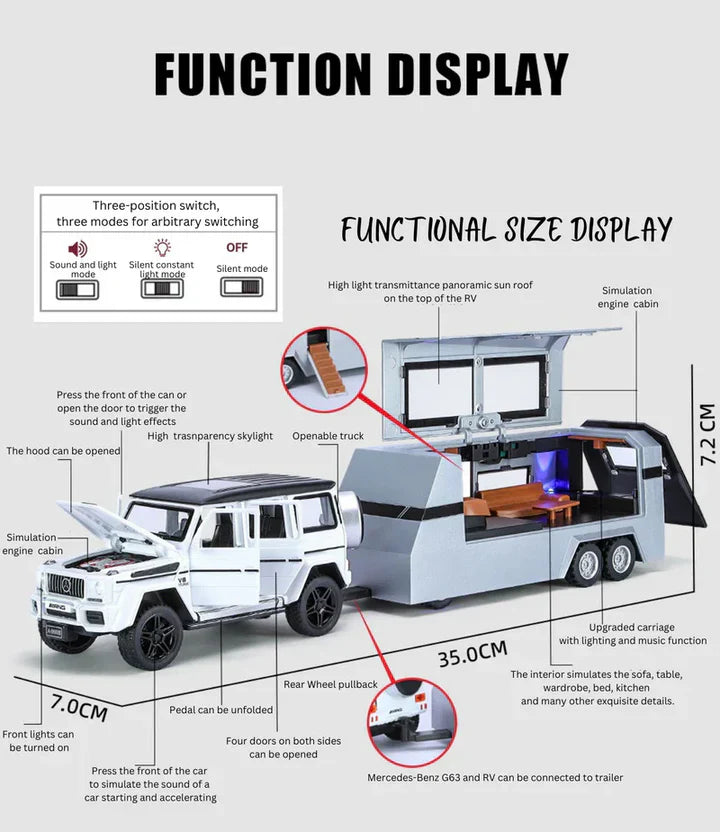 Mercedes-benz G63 Pick-up - Diecast Metal Car - Scale 1:24