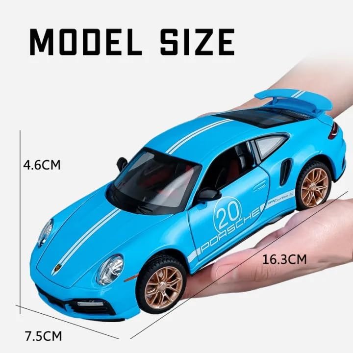 Porsche Turbo 911 - Diecast Metal Car - Scale 1:32 / 1:24