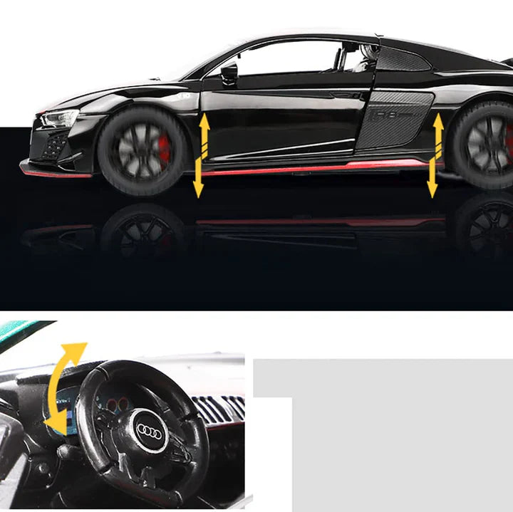 Audi R8 V10 - Diecast Metal Car - Scale 1:24/1:32