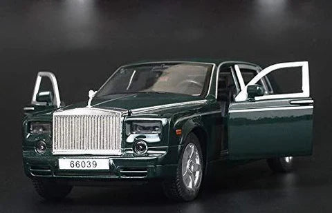 Rolls Royce Phantom Blue-Black - Diecast Metal Car - Scale 1:24