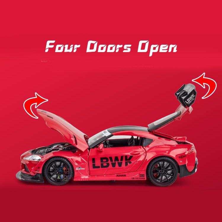 LBWK Toyota Supra GR - Diecast Metal Car - Scale 1:24