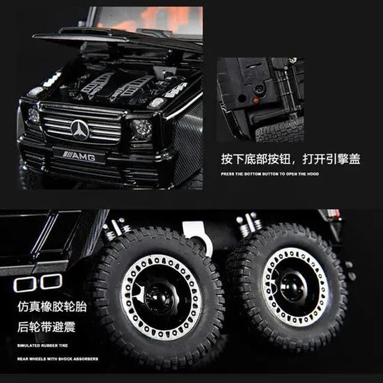 Mercedes 6x6 - Diecast Metal Car - Scale 1:24