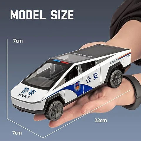 Tesla Cyber Police Truck - Diecast Metal Car - Scale 1:24