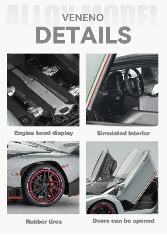 Lamborghini Veneno - Diecast Metal Car - Scale 1:24