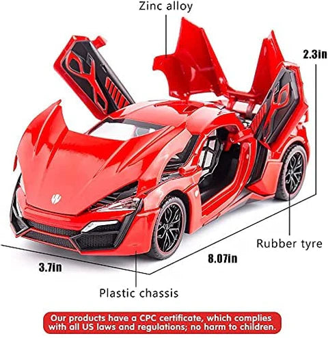 BIG SIZE HYPER SPORT- Diecast Metal Car - Scale 1:24