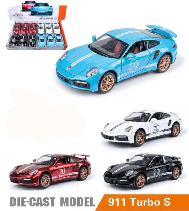 Porsche Turbo 911 - Diecast Metal Car - Scale 1:32 / 1:24