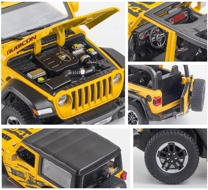 Jeep Rubicon - Diecast Metal Car - Scale 1:32 / 1:24