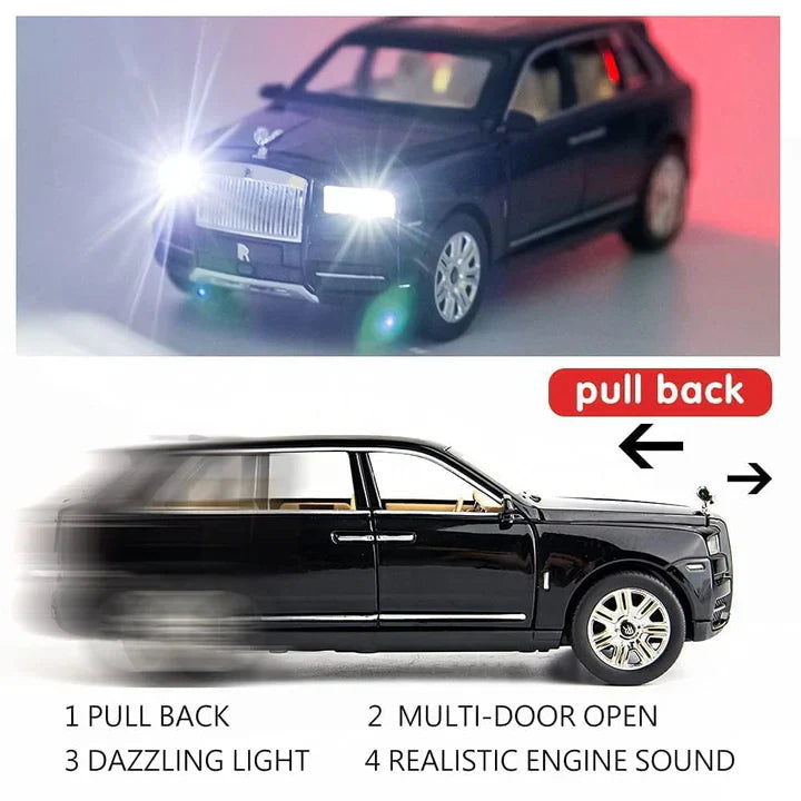 Rolls Royce Cullinan Black - Diecast Metal Car - Scale 1:24 / 1:32
