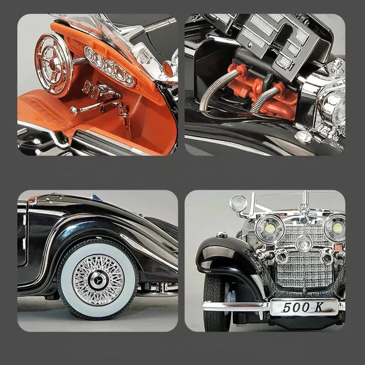 1936 Mercedes-Benz 500K - Diecast Metal Car - Scale 1:24