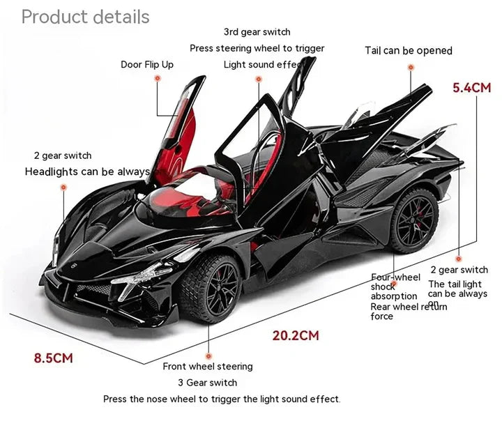 Apollo Sport - Diecast Metal Car - Scale 1:24/1:32