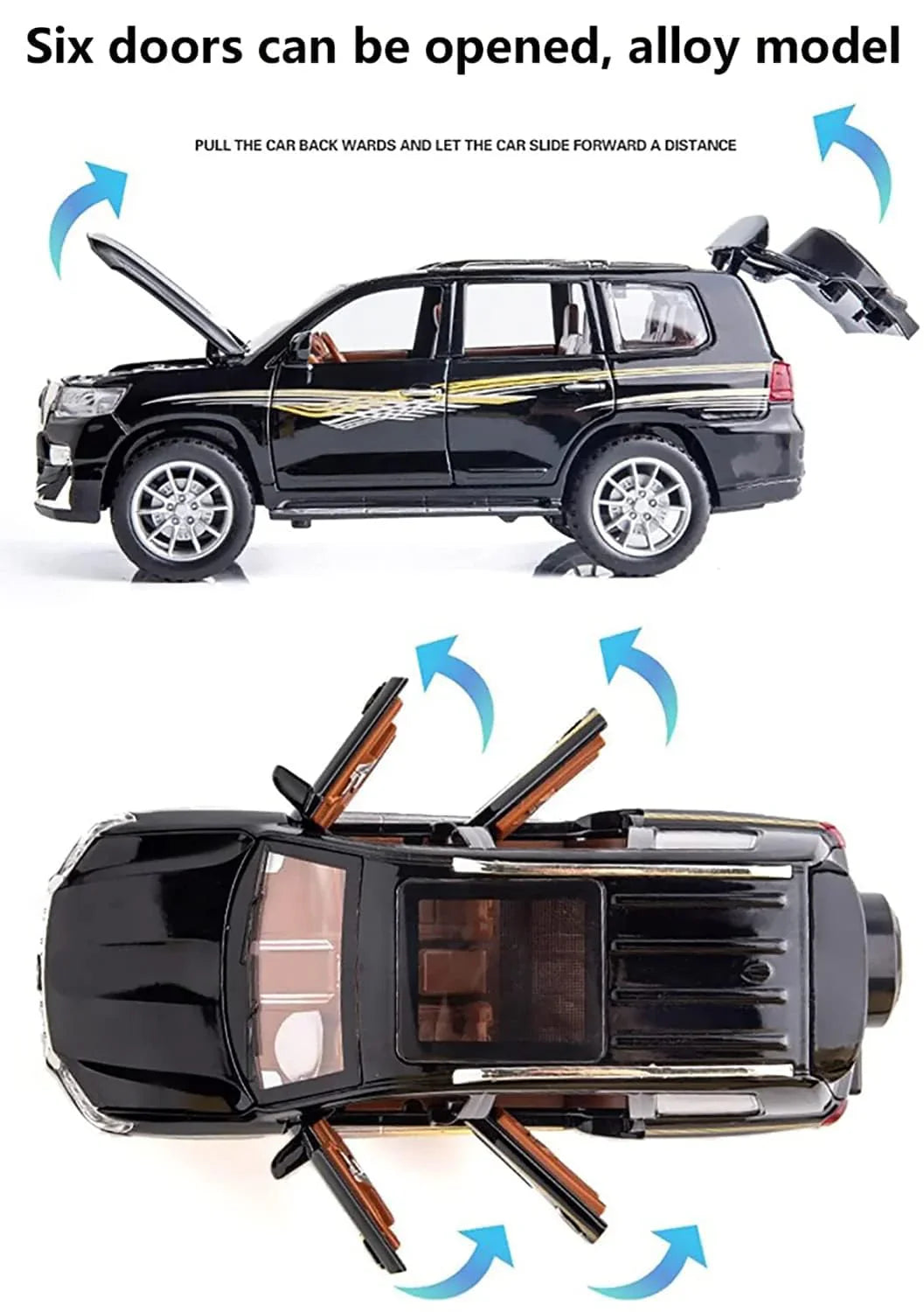 Toyota Land Cruiser Prado - Diecast Metal Car - Scale 1:32 / 1:24
