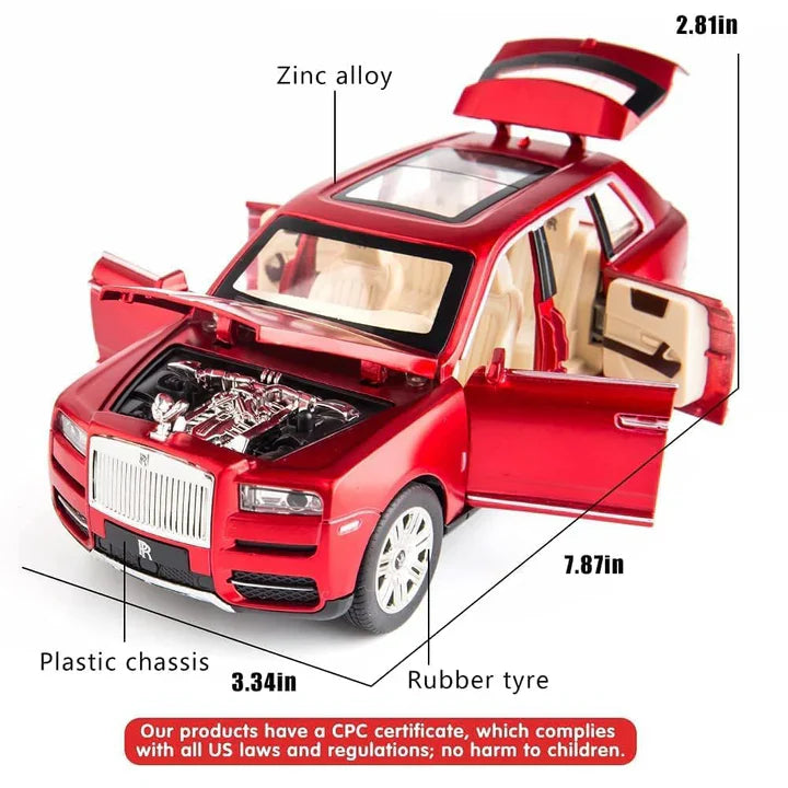 Rolls Royce Cullinan Black - Diecast Metal Car - Scale 1:24 / 1:32