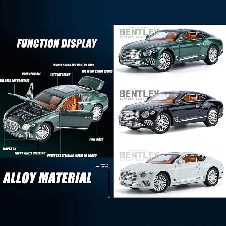 Bentley Continental Gt- Diecast Metal Car - Scale 1:24