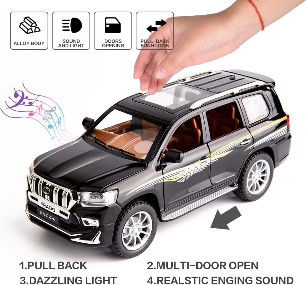 Toyota Land Cruiser Prado - Diecast Metal Car - Scale 1:32 / 1:24