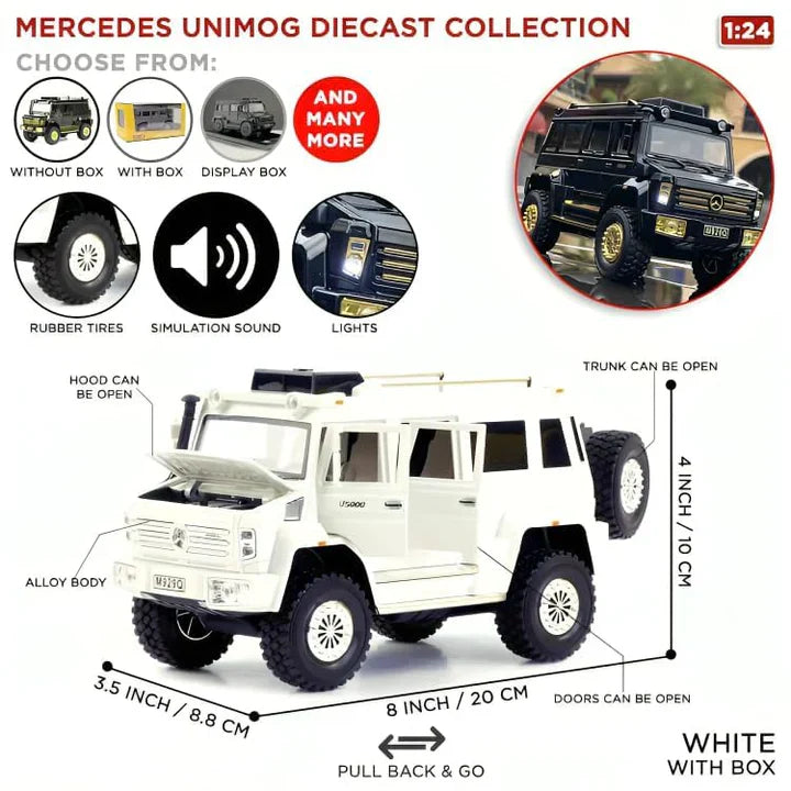 Mercedes- Benz Unimog - Diecast Metal Car - Scale 1:24