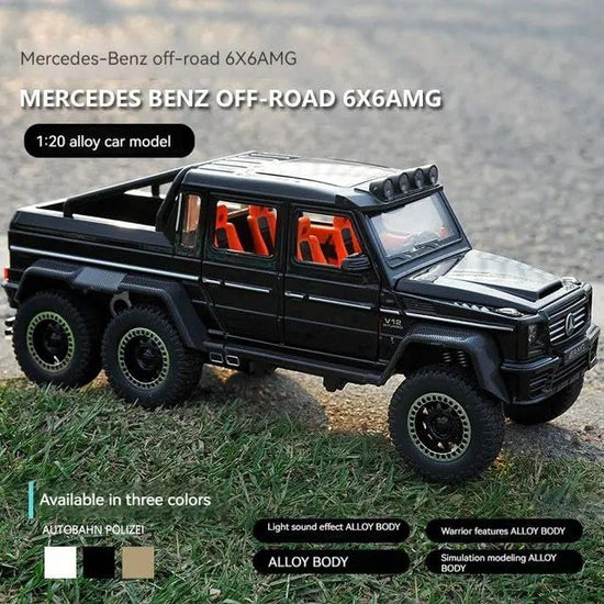 Mercedes 6x6 - Diecast Metal Car - Scale 1:24