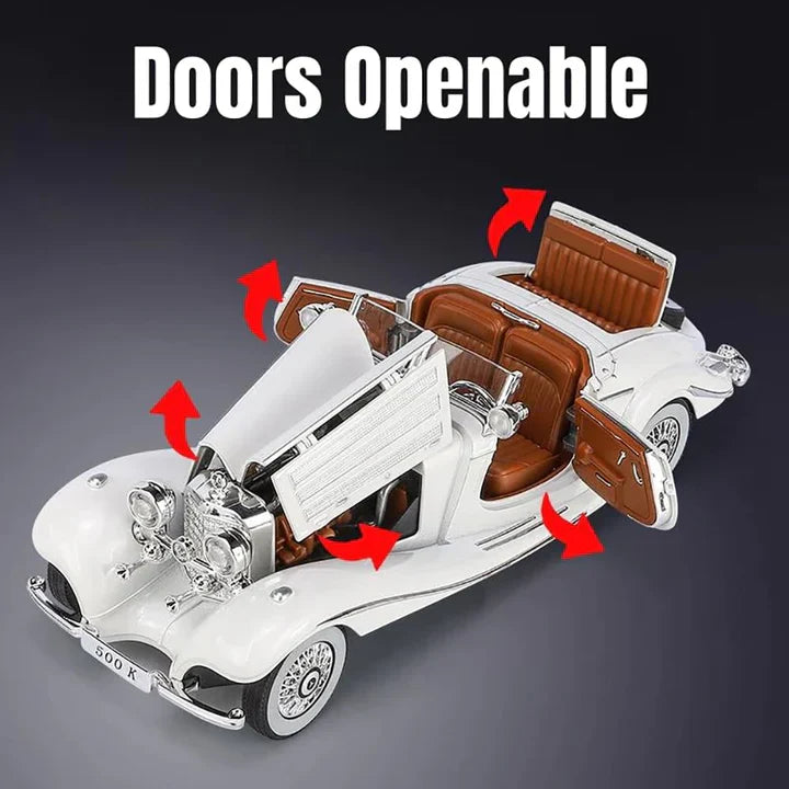 1936 Mercedes-Benz 500K - Diecast Metal Car - Scale 1:24