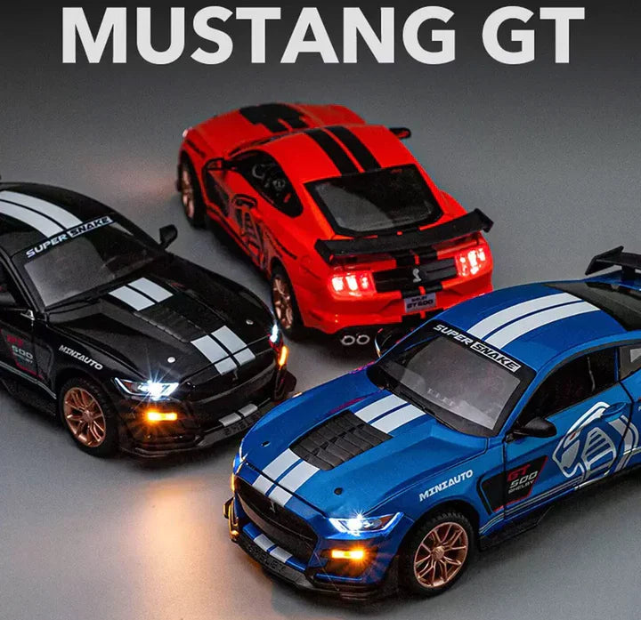 Mustang Gt500 Orange Scale Model - Diecast Metal Car - Scale 1:32