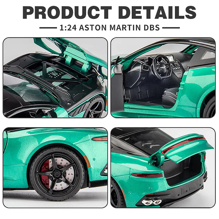 Aston Martin Gt - Diecast Metal Car - Scale 1:24