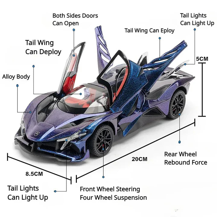 Apollo Sport - Diecast Metal Car - Scale 1:24/1:32