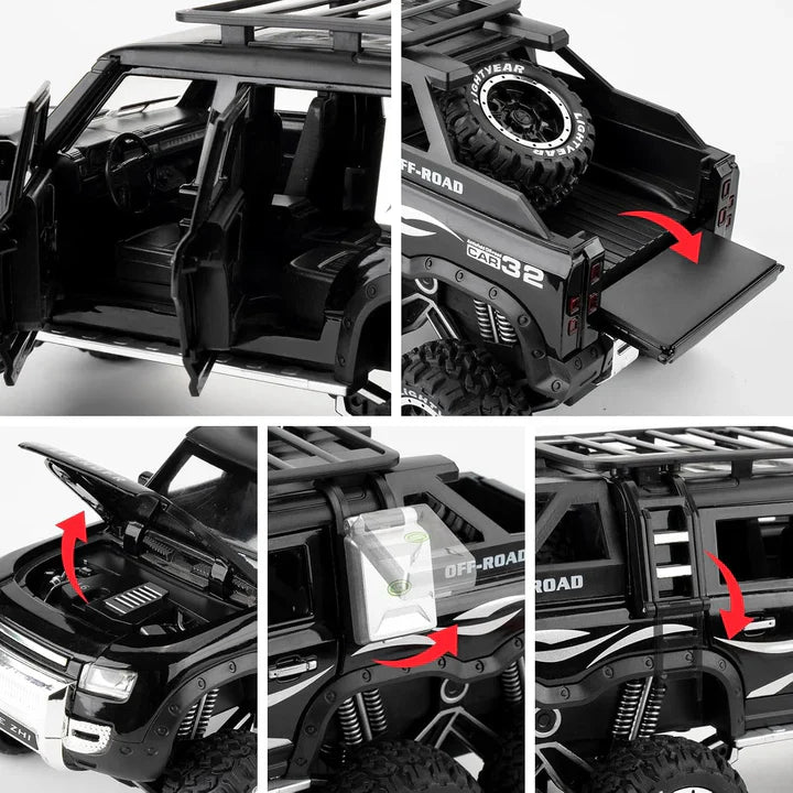 Land Rover Defender Guard 6x6 - Diecast Metal Car - Scale 1:24