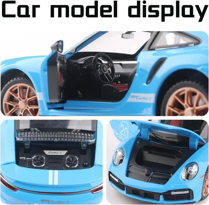 Porsche Turbo 911 - Diecast Metal Car - Scale 1:32 / 1:24