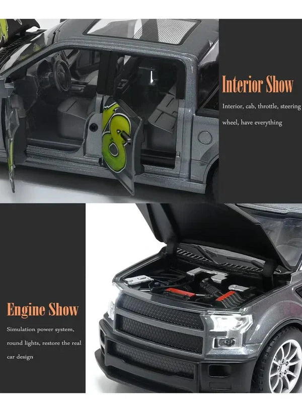 Raptor F-150 Pick Up - Diecast Metal Car - Scale 1:24