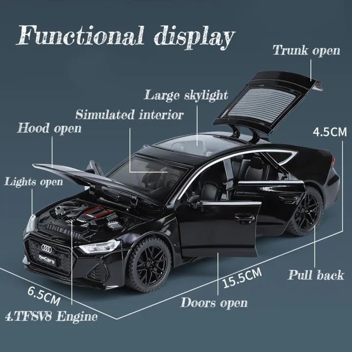 Audi Rs7 Sportboac - Diecast Metal Car - Scale 1:24/1:32