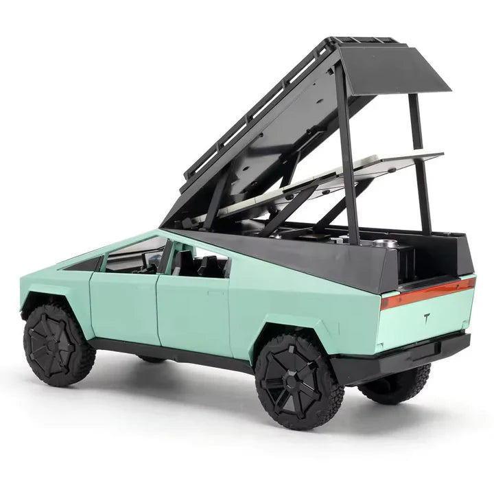 Tesla Cybertruck Pickup Camping RV - Diecast Metal Car - Scale 1:24
