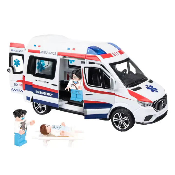 Mercedes Benz Ambulance Van- Diecast Metal Car - Scale 1:24
