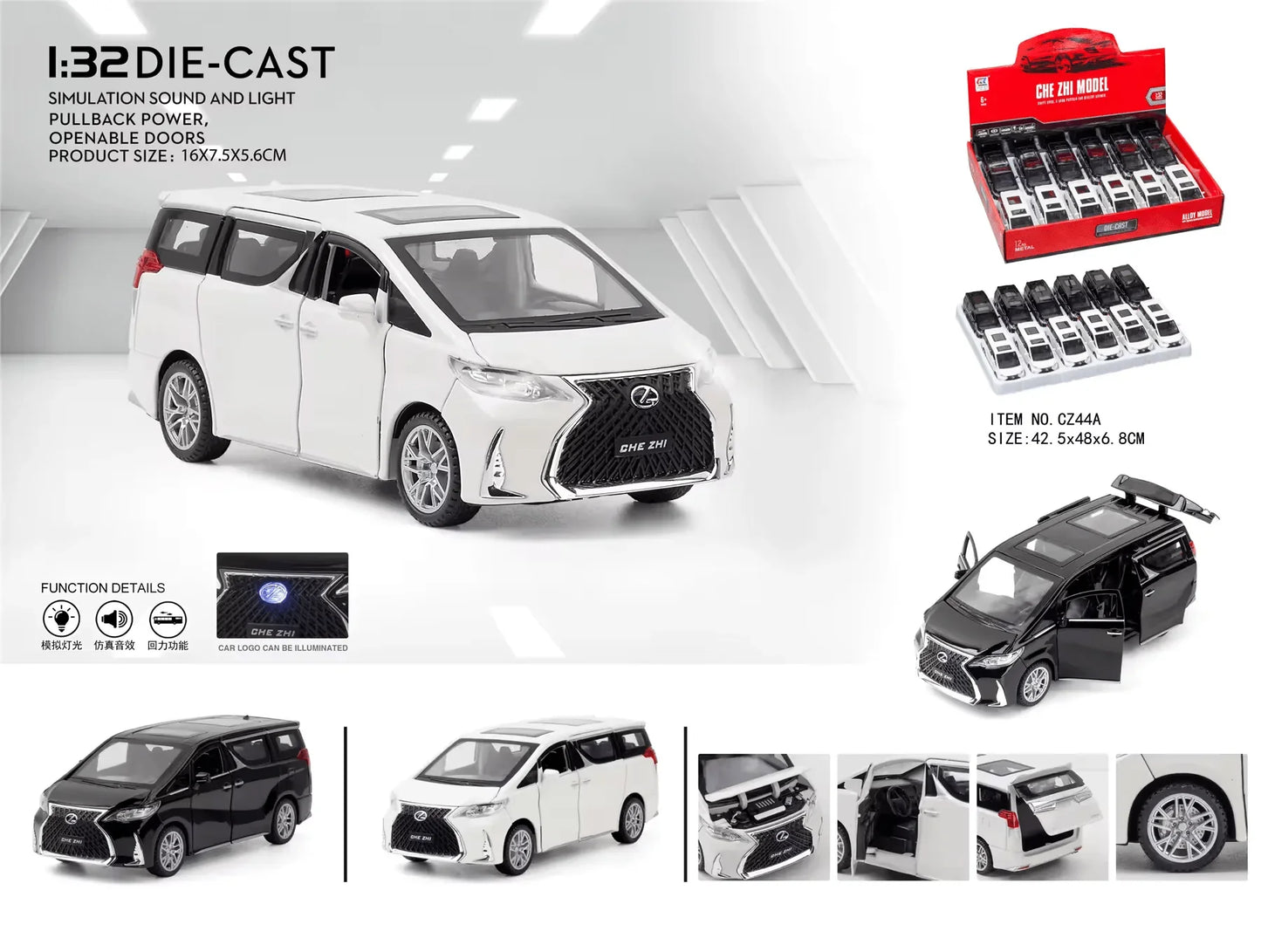 Lexus LM300 - Diecast Metal Car - Scale 1:32
