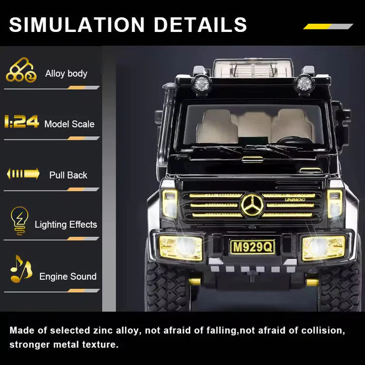 Mercedes- Benz Unimog - Diecast Metal Car - Scale 1:24