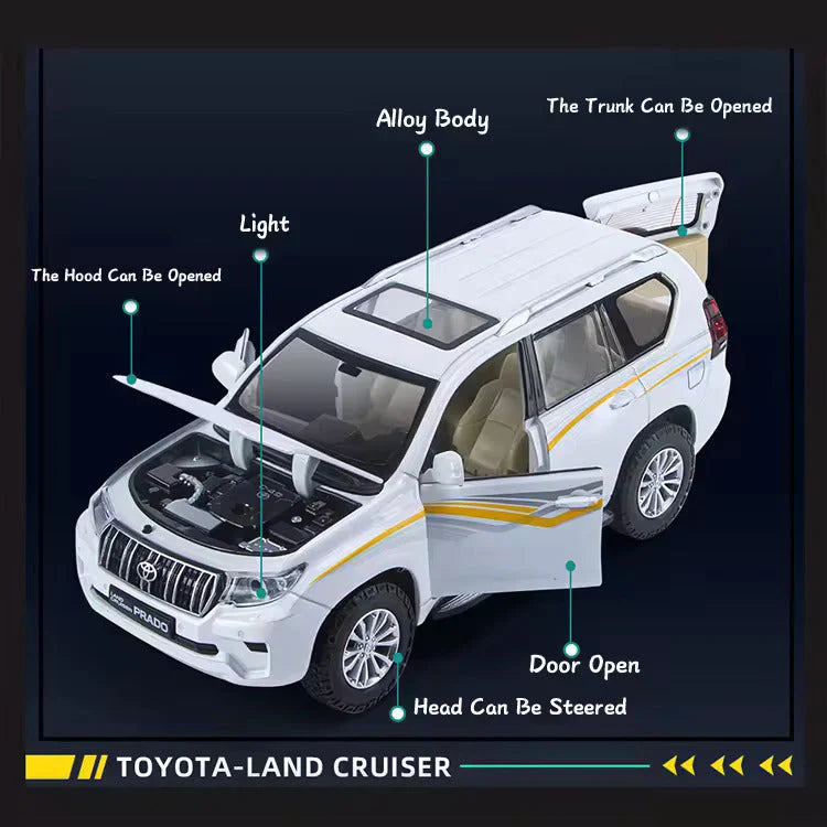 Toyota Land Cruiser Prado - Diecast Metal Car - Scale 1:32 / 1:24