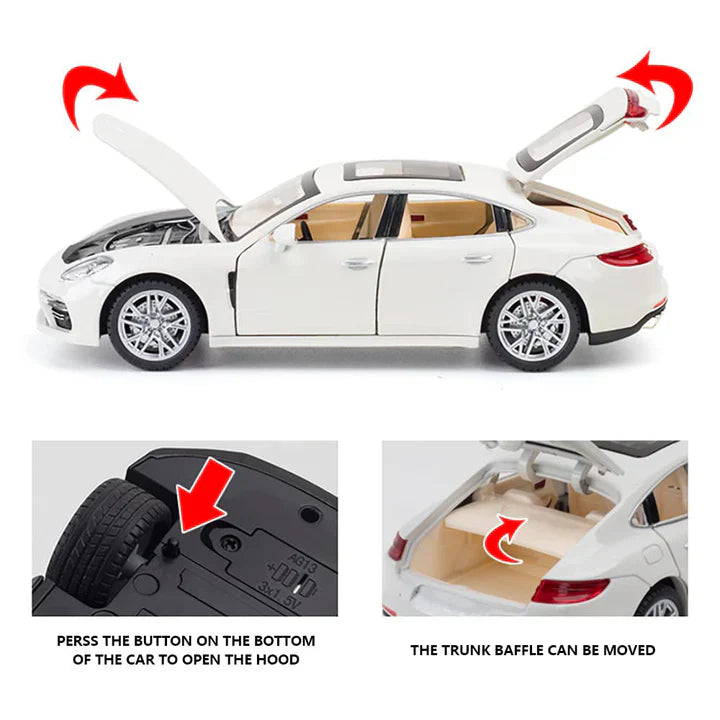 BIG SIZE PORCHE PALAMORA - Diecast Metal Car - Scale 1:24